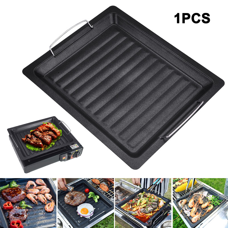 Kitchen Baking Sheets - Outdoors Thick Square Grill Pan With