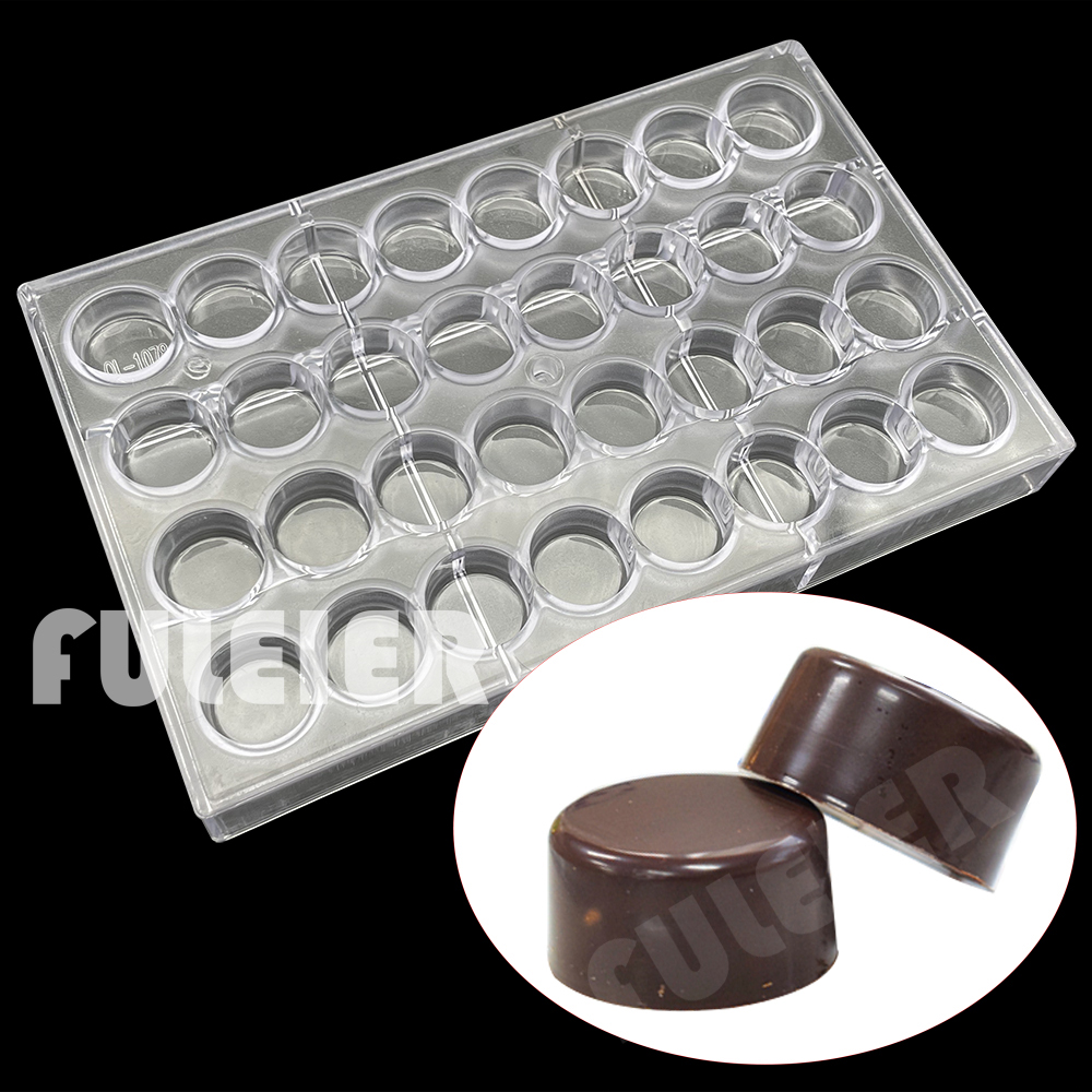 Kitchen Baking Utensils - 32 Hole Round Shape Polycarbonate Chocolate