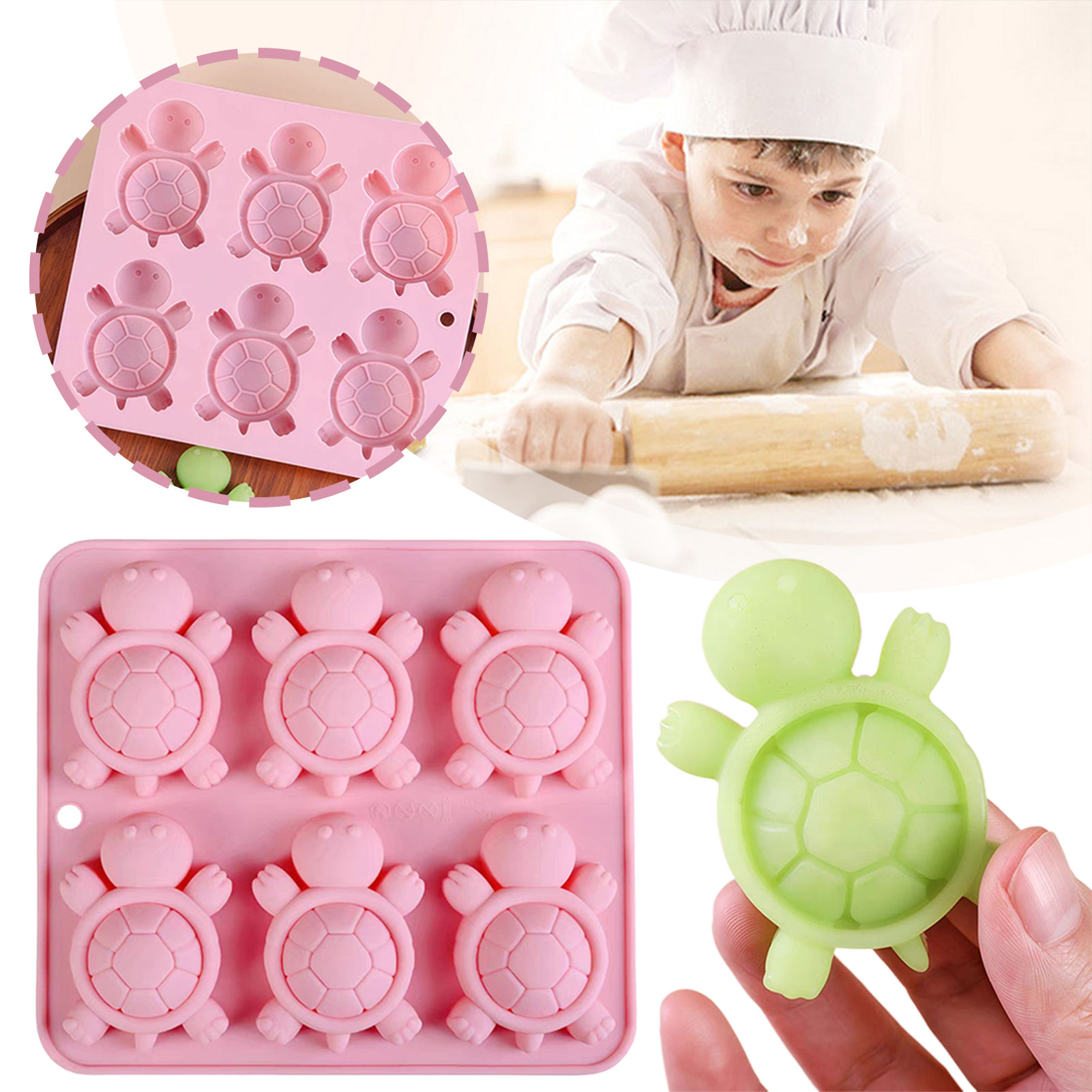 Turtles Ice Tray 3D Tortoises  - Kitchen Appliances For Baking 评论和价格