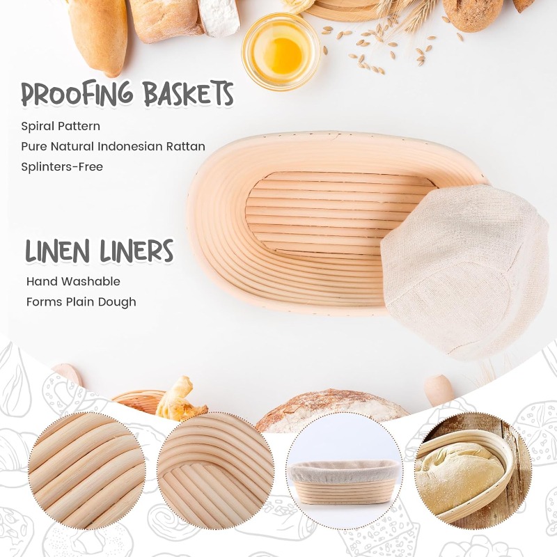Bread Fermentation Basket PP D - Proofing Basket Banneton 评论和价格