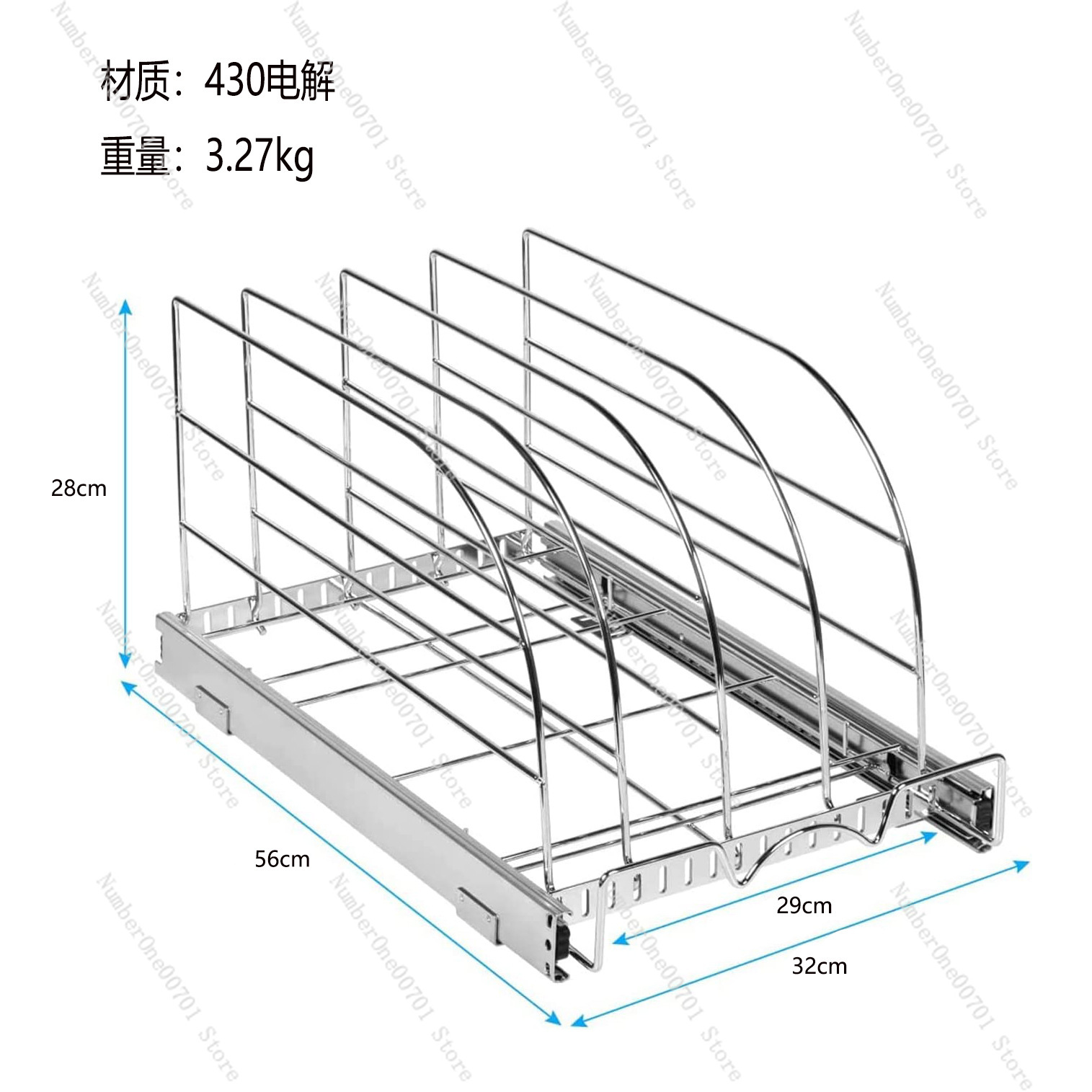 Slide-Out Kitchen Cabinet Orga - Kitchen Baking Sheet Organizer 评论和价格