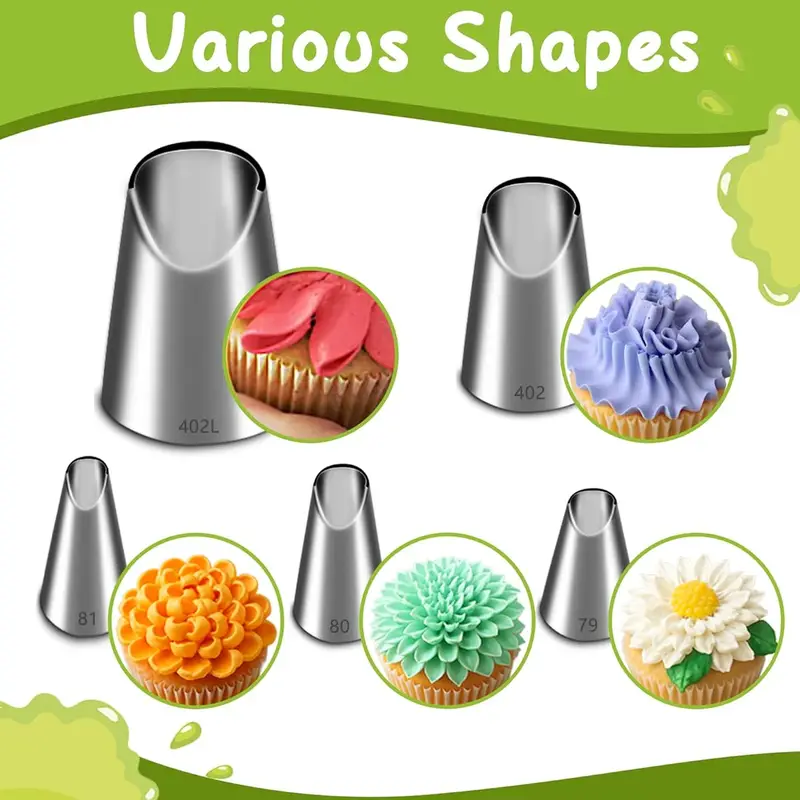 5PCS Stainless Steel Piping No - Kitchen Baking Decor 评论和价格
