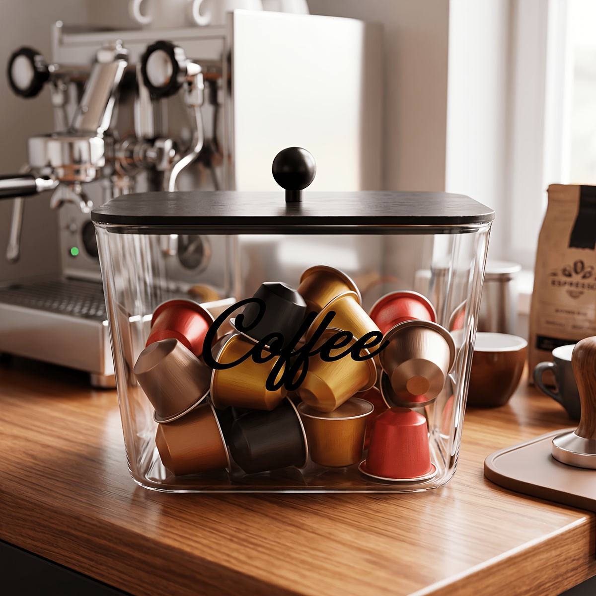 Coffee Pod Holder with Lids Pl - Kitchen Baking Tray Organizer 评论和价格