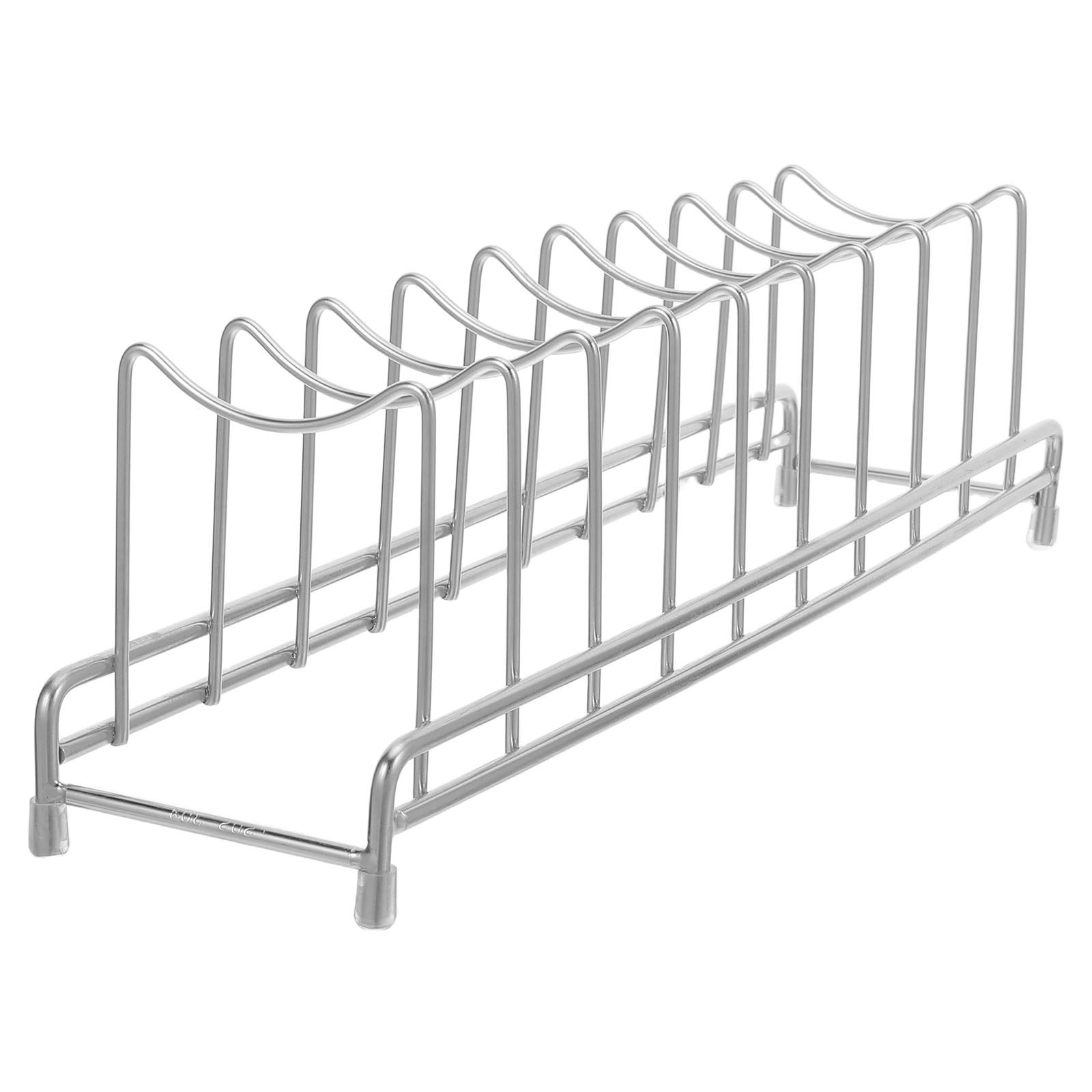 Stainless Pot Lid Organizer 9  - Kitchen Baking Sheet Organizer 评论和价格