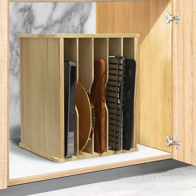 Solid wood kitchen storage rac - Kitchen Baking Sheet Organizer 评论和价格