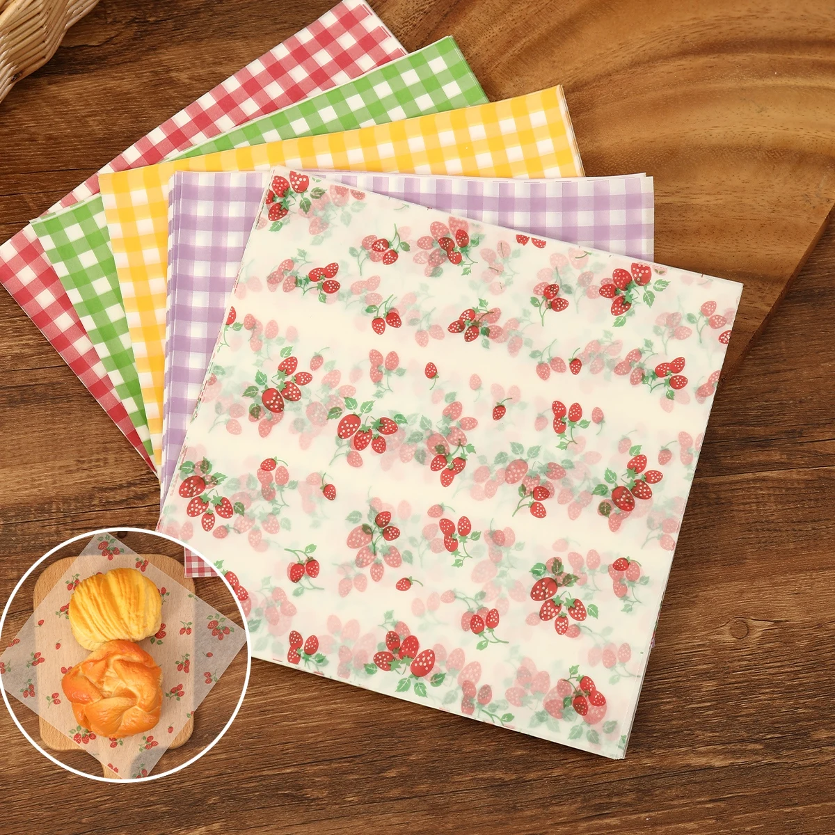 50Pcs Oilproof Wrapping Paper  - Kitchen Baking Sheets 评论和价格