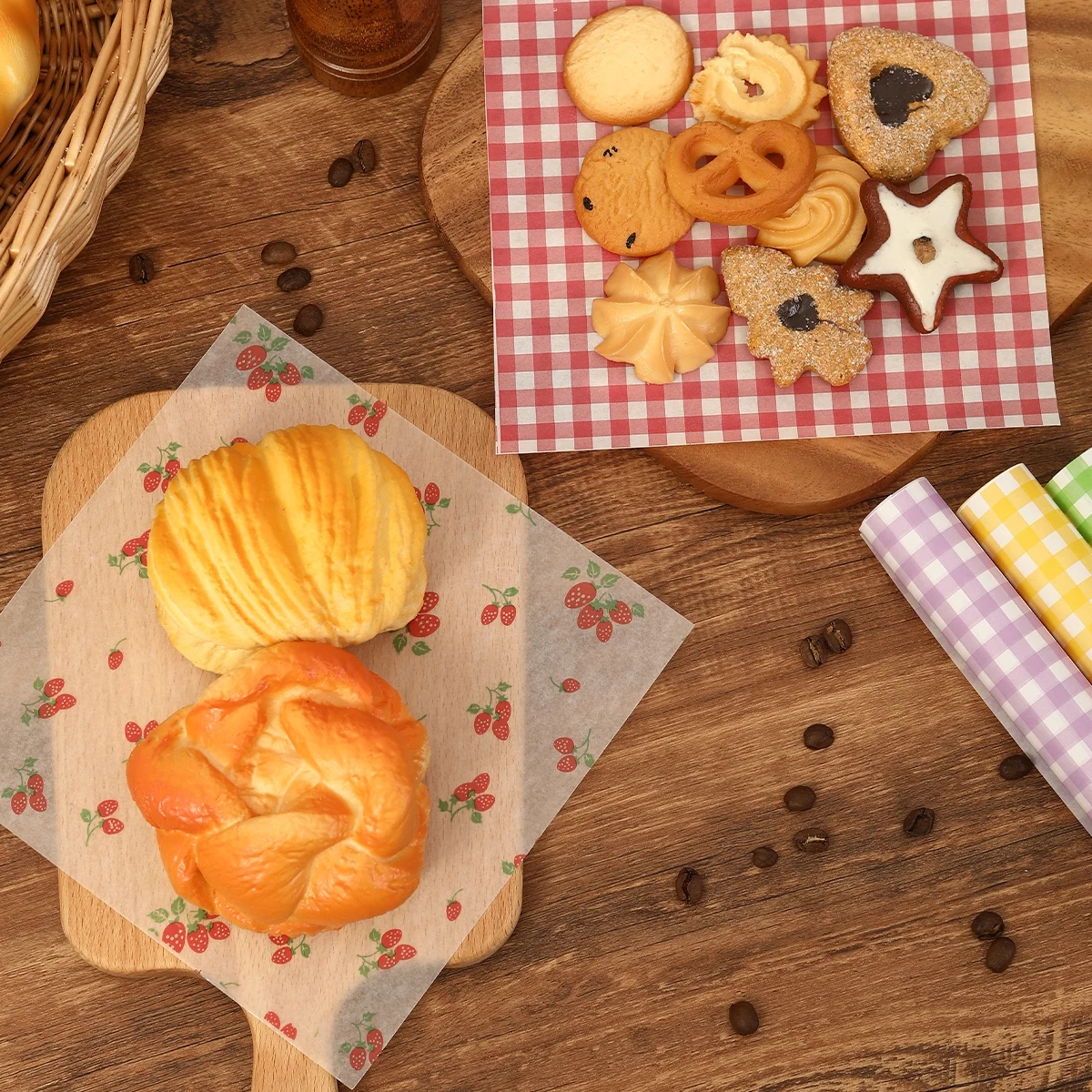50Pcs Oilproof Wrapping Paper  - Kitchen Baking Sheets 评论和价格