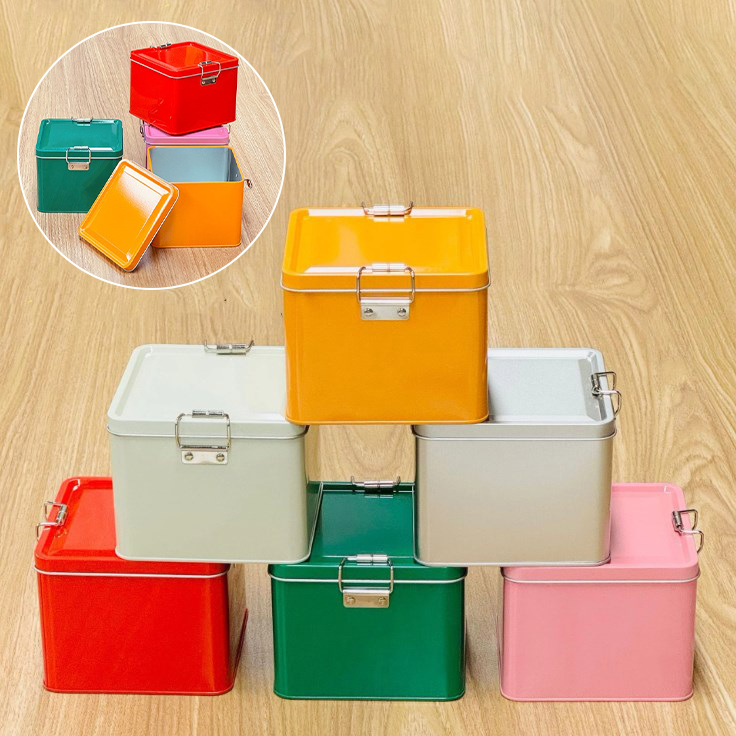 Square Tinplate Cookie Tins Bo - Kitchen Baking Tray Organizer 评论和价格