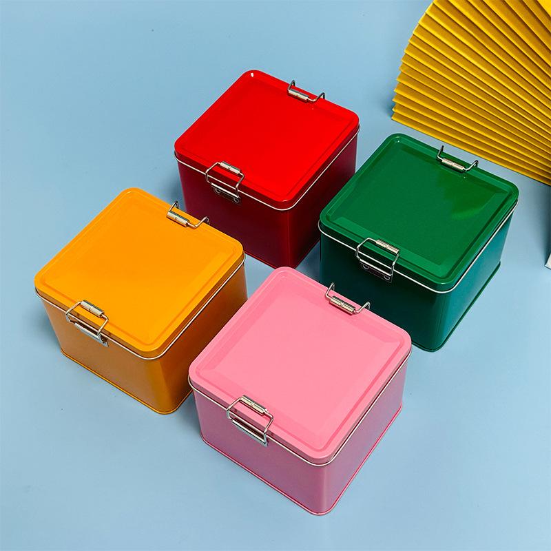 Square Tinplate Cookie Tins Bo - Kitchen Baking Tray Organizer 评论和价格