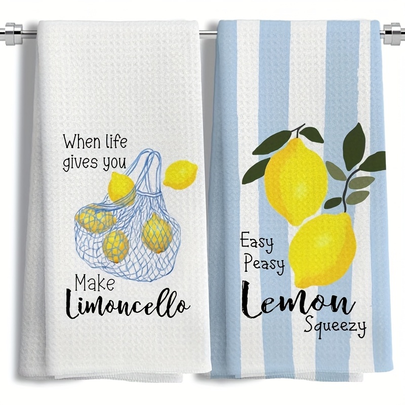 2Pcs, Lemon Mesh Kitchen Towel - Kitchen Baking Decor 评论和价格