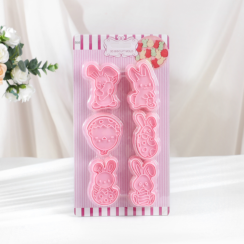 6pcs/Set Easter Bunny Cookie C - Kitchen Baking Decor 评论和价格
