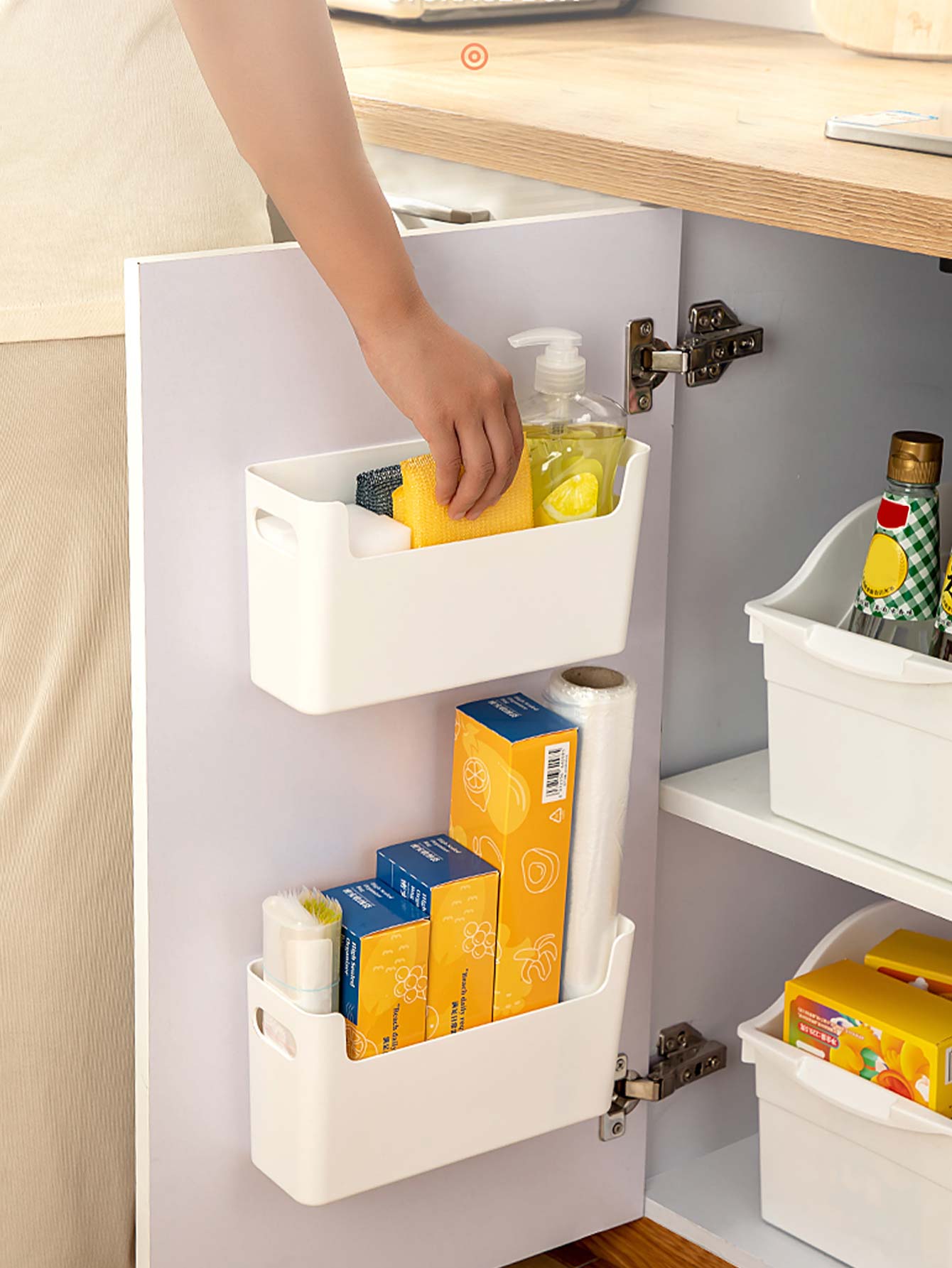 Punch Free Cabinet Door Organi - Kitchen Baking Tray Organizer 评论和价格