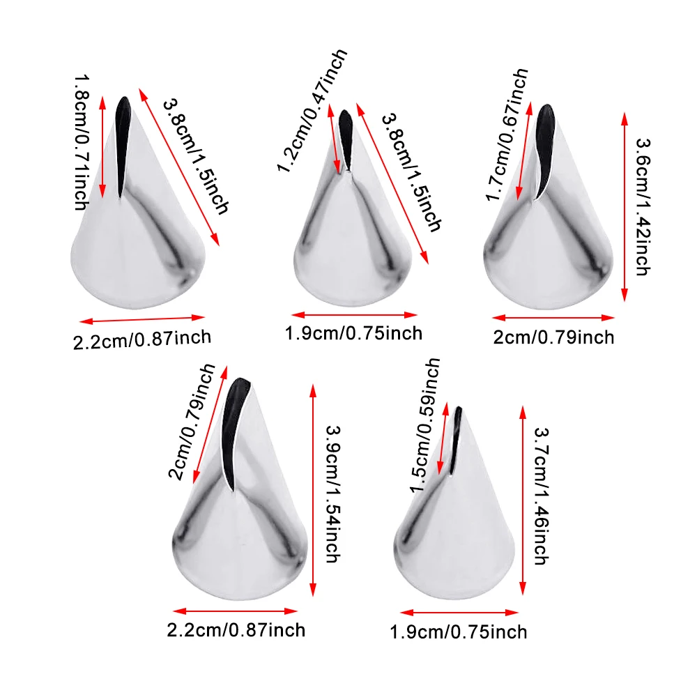 5pcs Flower Tulips Rose Nozzle - Kitchen Baking Decor 评论和价格