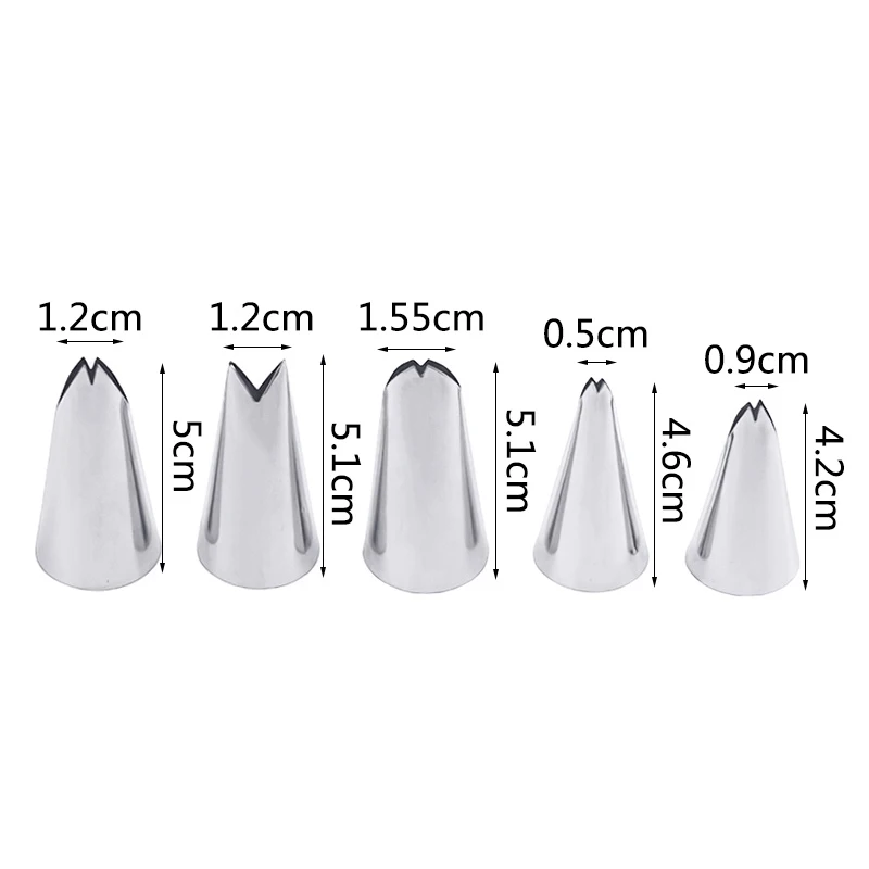 5pcs Flower Tulips Rose Nozzle - Kitchen Baking Decor 评论和价格