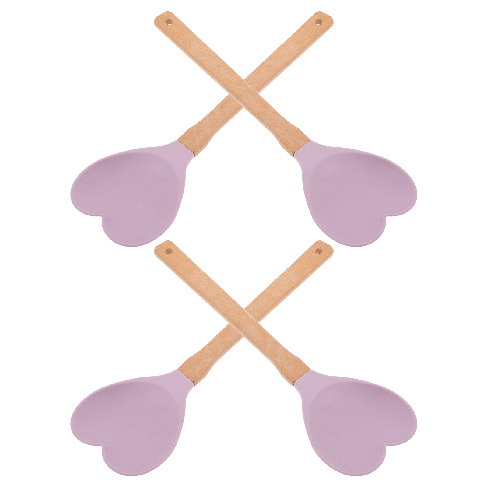 Heart-Shaped Silicone Spatula  - Kitchen Baking Utensils 评论和价格