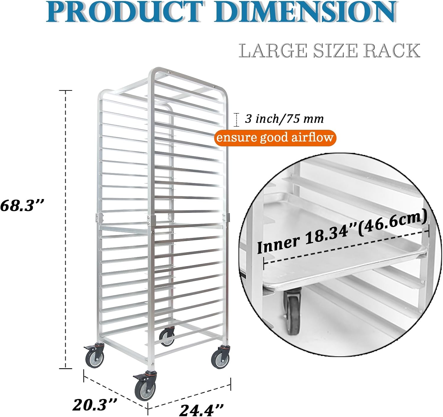 Commercial 20 Tier Stainless S - Kitchen Baking Sheet Organizer 评论和价格