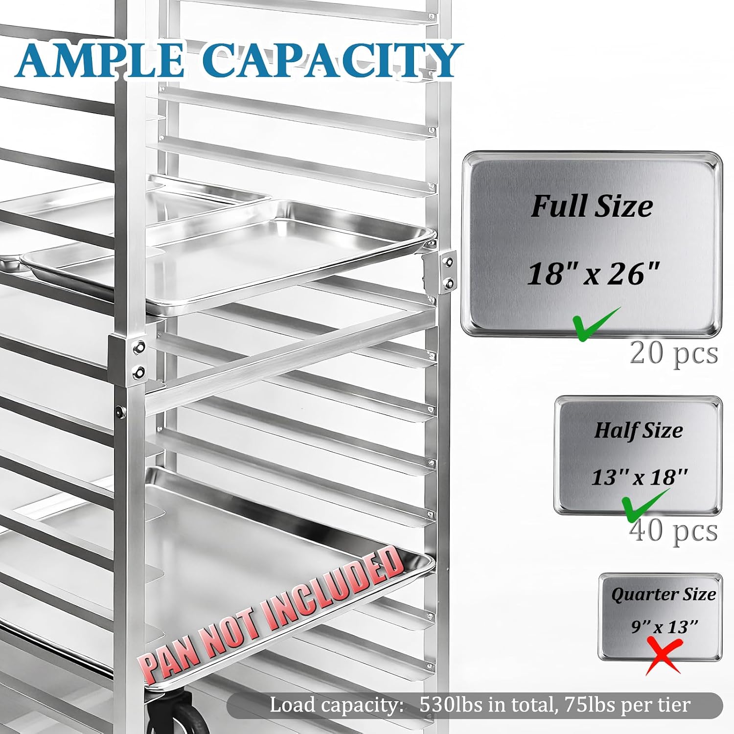 Commercial 20 Tier Stainless S - Kitchen Baking Sheet Organizer 评论和价格
