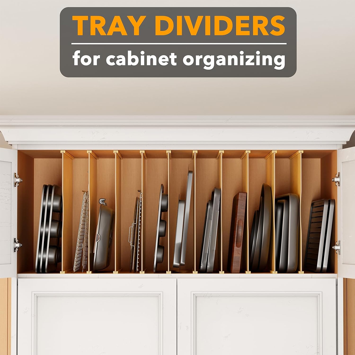 10 Pack Bamboo Tray Dividers f - Kitchen Baking Sheet Organizer 评论和价格